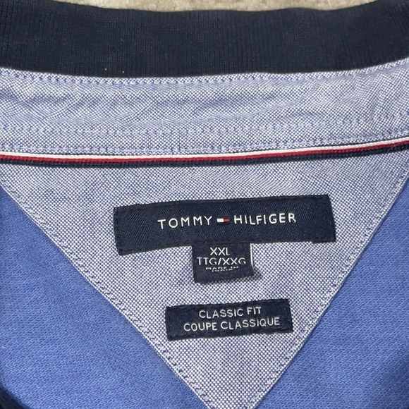 Tommy Hilfiger Rugby Polo Shirt Men 2XL Blue Striped Academic Preppy SOLD OUT - Picture 2 of 12